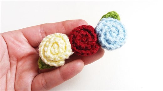 Crochet Flowers Hair Clip | How to Crochet Hair Clips Flowers