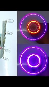 DIY Spinning led light | dc motor project