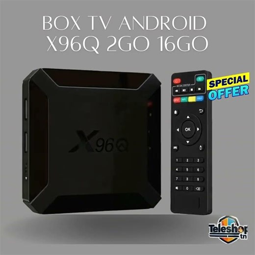 Box TV Android X96Q 2Go 16Go Noir