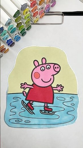 Coloring Little Piggy 🐷 #littlepiggy #coloring #coloringtime #markers #kidsart