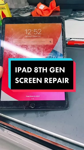 IPad 8th Gen Screen replacement #ipad #repair #tech #techtok #fyp #ipadrepair #glass #iphone #apple #foryoupage #techman #work #love #likenew #fresh #repairlife #recycle #reuse #environment #phoneshop #bristol #uk #instagram #yes #screen #screenreplacement #howitsdone #howitsmade #tools #heat #class #ipad8thgen