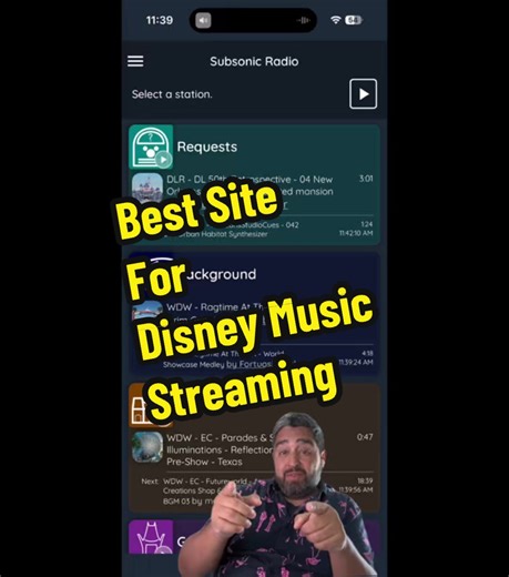 Disney parks music streaming at its finest! #disney #disneyworld #disneyland #disneyparks #subsonicradio