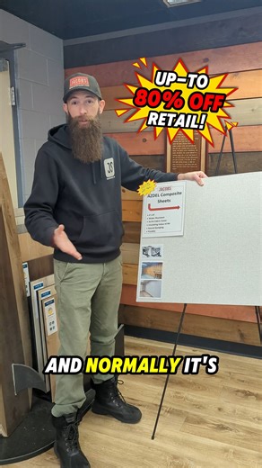 THIS STUFF IS VERSATILE🔥 We just received a shipment of these new 4' x 8' Azdel Composite Sheets. They’re a huge upgrade compared to traditional luan and are perfect for garages, workshops, offices, hunting blinds, and more. This is genuinely an incredible product and a great option for anyone looking for longer lasting paneling. ✅Our Price: $6.99/sheet ❎Retail: $38.00/sheet These are 80% OFF RETAIL! 🤯 Come visit us at 7555 Lewis Ave, Temperance, MI or give us a call at (734) 224-0978, and sto