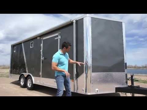 8.5 X 25 ALL SEASON Enclosed Cargo Carhauler Trailer: Furnace A/C Cabinets More!