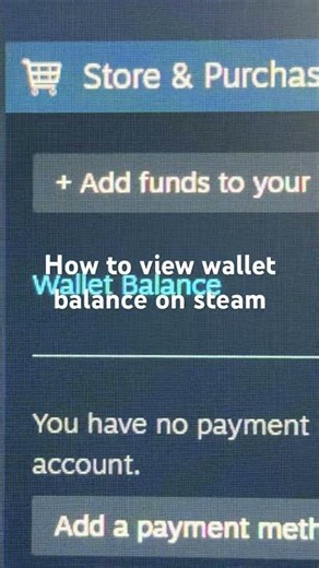 How to view wallet balance on steam