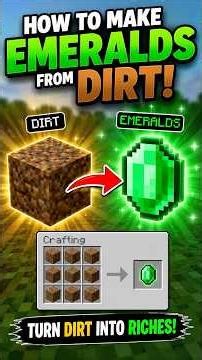 How to Turn Dirt Into Emeralds in Minecraft! 🤯💚