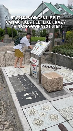 Check out this #publicpark with #foodmassager #reflexology #reflexologymassage on them! #japan #japan finds | adrianwidjy