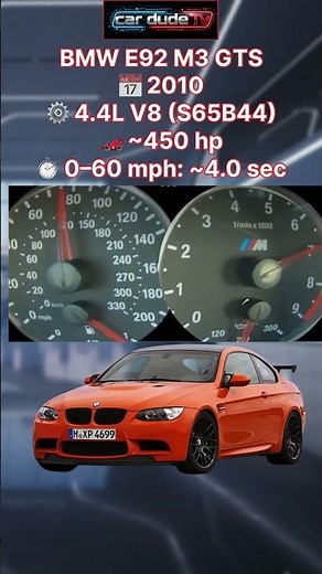 BMW E92 M3 GTS – V8 Power & Acceleration Sound | 0-60 mph Pure Emotion