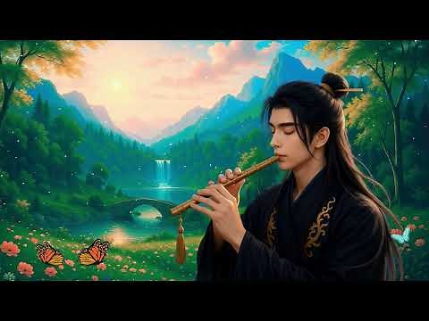 Solo Xiao Flute at Dusk | Traditional Chinese Wind Music with Waterfall Echo & Mountain Breeze