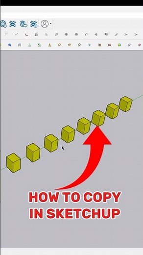 How To Multiple Copies In Sketchup #sketchup #trending #ytshorts #viral #architecture