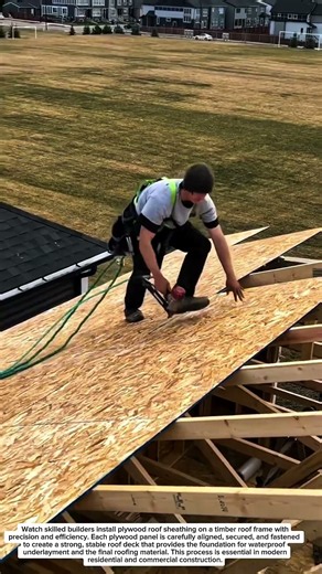 Amazing Plywood Roof Sheathing Installation | Fast Roof Deck Construction