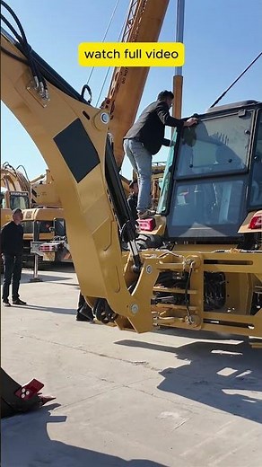 This is how we load a backhoe in to a 40 feet cont