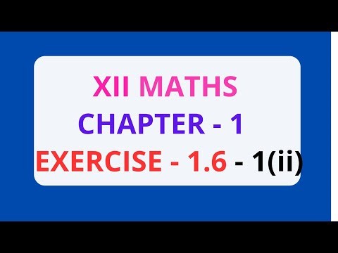 12th Maths Chapter 1 - Exercise 1.6 - 1(ii)