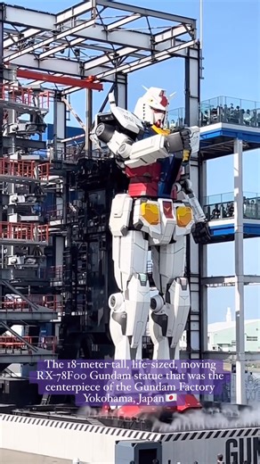 The 18-meter-tall, life-sized, moving RX-78F00 Gundam statue that was the centerpiece of the Gundam Factory Yokohama, Japan🇯🇵 an attraction that closed on March 31, 2024. #japan #myjapanlife #contentcreator #travel #gundam #fblifestyle | My Japan Life