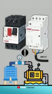 Controlling three phase pump with three phase modular contactor and protecting with MPCB #electrical #electrician #electric CNC Electric | Learn EEE