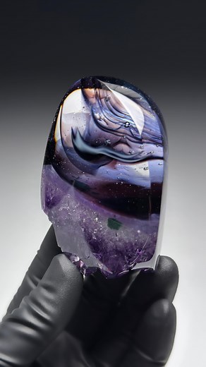 108K views · 10K reactions | Everything is going to be okay. I think. Amethyst and cast glass. 3” x 2” x 2”. | Art by Weston Lambert | Facebook