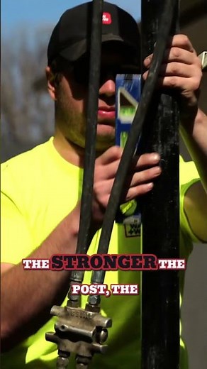 Best thing about steel post on a wood fence