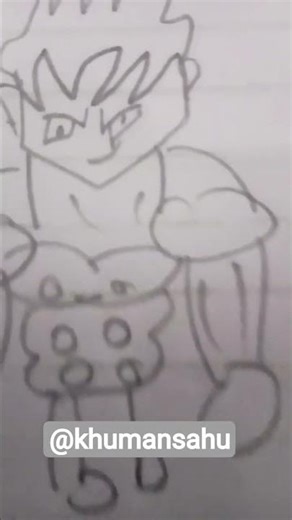 my first drawing Goku comedian drawing#shorts #trending