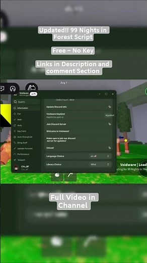 UPDATED!! 99 Nights In The Forest SCRIPT (Roblox) #robloxexploiting #robloxscripts #roblox #99nights