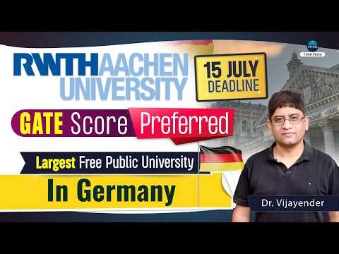RWTH Aachen University – GATE Score Preferred | 15 July Deadline | Study in Germany