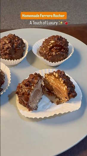 Create Your Own Ferrero Rocher – Pure Chocolate Elegance!🍫🤎 #nobakedessert #chocobite #easy