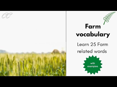 English Vocabulary - 25 Words related to FARMING | Everyday Vocabulary | Farm Vocabulary