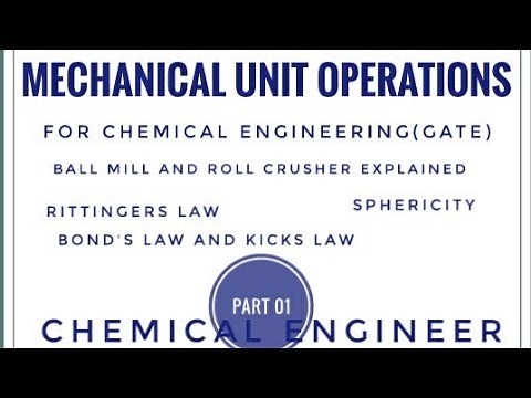 Mechanical Unit Operations | Part 01 | Chemical Engineer