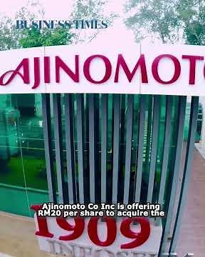 Ajinomoto Malaysia surges nearly 25pct on RM603mil privatisation deal