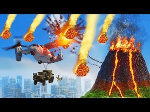 Realistic Volcano Eruption Destruction 😱 Teardown