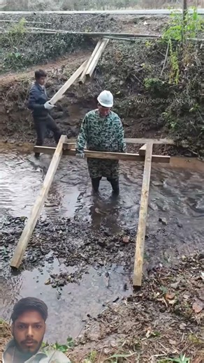 DIY Tutorial for building a wooden bridge over a stream