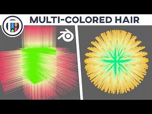 Blender 2.8 Eevee Tutorial - How to create Gradient Multicolored Hair using the Hair Info node