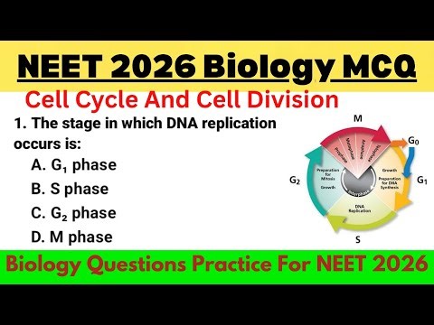 Cell Cycle And Cell Division | Rapid Revision MCQs | Class 11 Biology | NEET 2026