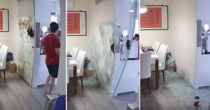 S'pore family's tempered glass door completely shatters moments after man walks past it