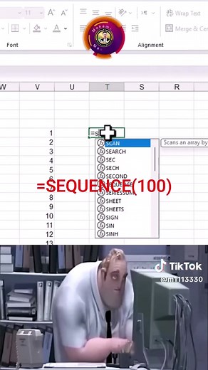 شرح دالة Sequence للترقيم التلقائي في Excel