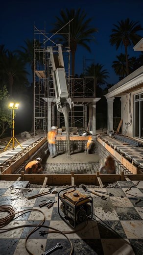 Dirt Pit to Luxury Pool Oasis in 20 Seconds! 🌴✨
