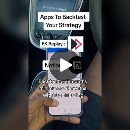 Read More ⬇️ 🔵What is Backtesting? backtesting is a trading strategy that is based on historical data, where traders use past data to see how a strategy would have performed. ✅️Apps/Software 📊FX Replay : FX Replay is a 100% web based backtesting tool that uses the best charting platform in the market, TradingView, to bring you the BEST backtesting experience. 📈Notion : This is a tool you can use to journal all your trading data.They have several templates that you can get online and it will h
