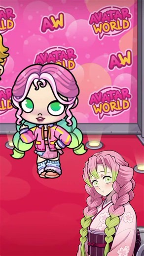 Creating Mitsuri Kanroji in Avatar World 💜💖#avatarworld