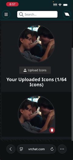 How to upload custom icons pfps to VRChat