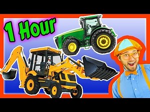 Colors Song, Nursery Rhymes, Learn to Count for Toddlers– Tractor Backhoe Collection for kids–1 Hour
