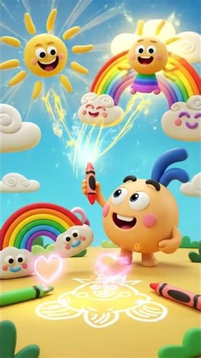 “Magic Crayon Cartoon! Bacho Ko Hasane Wala Cute Video 🎨✨