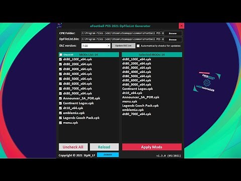 PES 2021 How to Install DP File List Generator