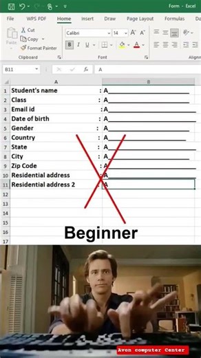 This Amazing Trick in Excel ।। Noob Vs Pro Ms Excel #ytshorts #excel #mstechtricks #like l