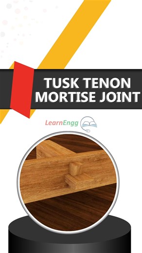 LearnEngg.com on Instagram: "Tusk Tenon & Mortise Joint we explain the Tusk Tenon and Mortise Joint in a simple, clear, and easy-to-understand manner. This topic is very important for Diploma and Engineering students studying Carpentry, Workshop Practice, and Manufacturing Processes. 🔹 You will learn: • What is a mortise and tenon joint • Meaning and construction of tusk tenon joint. • Parts of a tusk tenon joint with neat explanation • How the tusk tenon provides extra strength and locking. • 