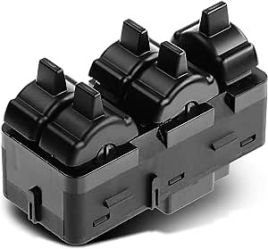 A-Premium Power Master Window Switch Compatible with Pontiac Grand Prix 2004-2008 Sedan, Front Left Driver Side, Replace # 10438813