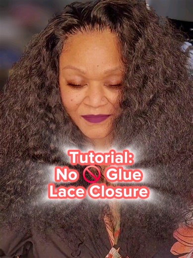 Tutorial: NO🚫 GLUE LACE CLOSURE. Comment for