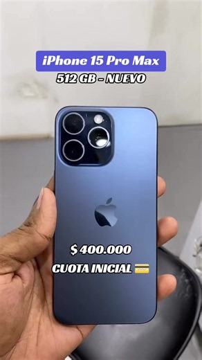 iphone 15 pro max nuevo - 512 Gb 💙 ¿Pensabas que tener el mejor iPhone era imposible? iPhone 15 Pro Max de 512 GB con inicial de $400.000. 💳 Llévatelo financiado sin necesidad de bancos ni tarjetas. Comenta CRÉDITO y te mando la info. #Applecolombia #iphone15promax #15promax #iphone #anuel