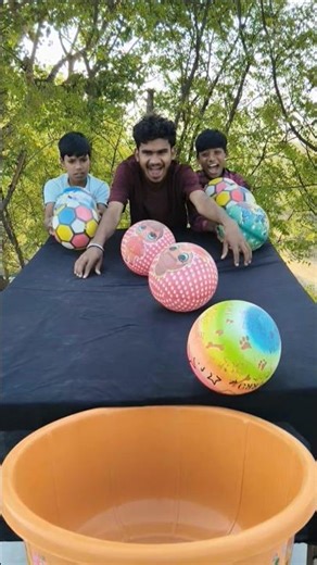 Amazing big ball roll wing funny family challenge ✅