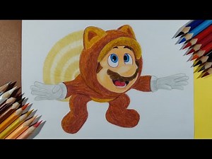 Dibujando a Mario Tanooki | Super Mario Bros: La película | Drawing Mario Tanooki
