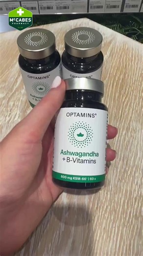 Introducing OPTAMINS - Ashwagandha B Vitamins 💚 Support your energy, mental performance, and resilience with Premium KSM-66® Ashwagandha, plus B6 and B12 for normal energy metabolism, reduced tiredness, and nervous system support. Gluten- & lactose-free, transparent capsules, no artificial colourants. Right now, enjoy Buy One Get One Half Price across the entire OPTAMINS range — available in-store and online at McCabes Pharmacy 💚 #OPTAMINS #BOGOHP #McCabesPharmacy #BetterHealthForEveryBody