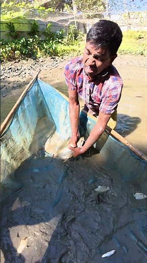Incredible Village Fishing: Catching Big Catfish with Bare Hands #fishing